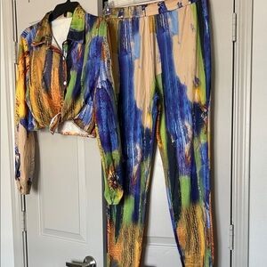 Colorful Abstract Women's 2 Piece Set